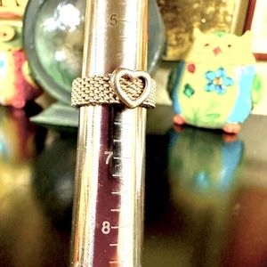 WOW POSHMARK - Authentic Tiffany and Co. Sterling Mesh Heart Ring